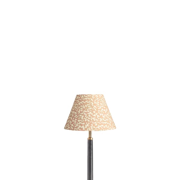 8 inch empire shade for cordless lamps in blush Tuffley cotton by GP & J Baker