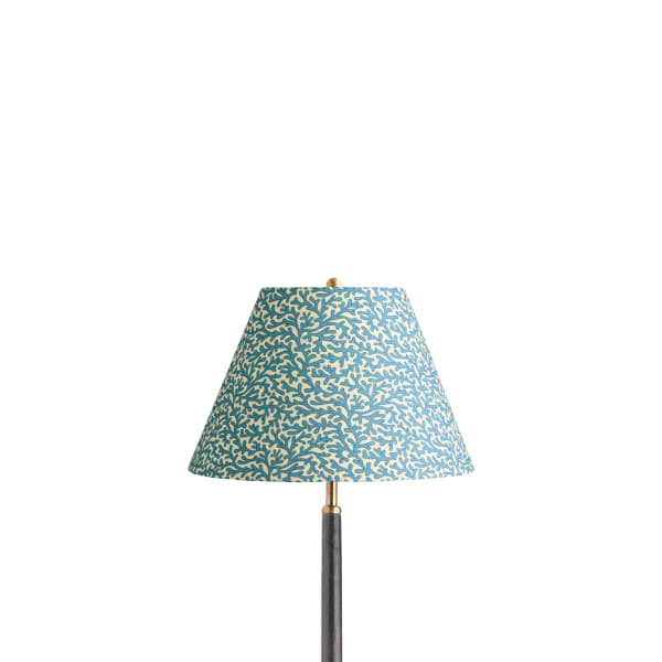 12 inch empire shade in denim Tuffley cotton by GP & J Baker