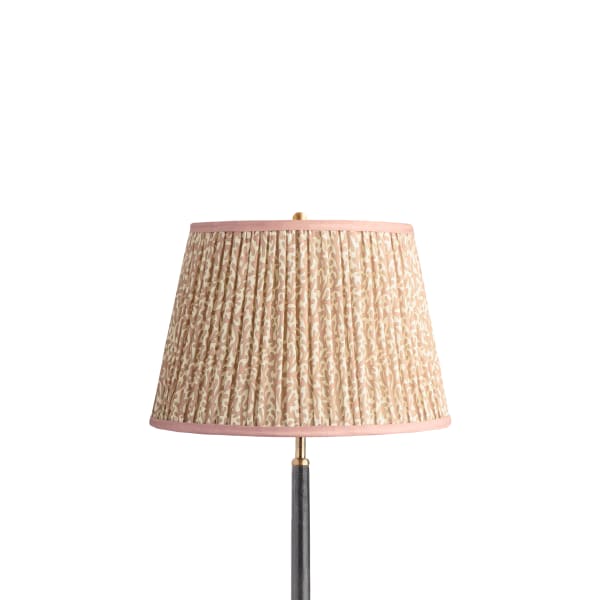 14 inch straight empire shade in blush Tuffley gathered cotton by GP & J Baker