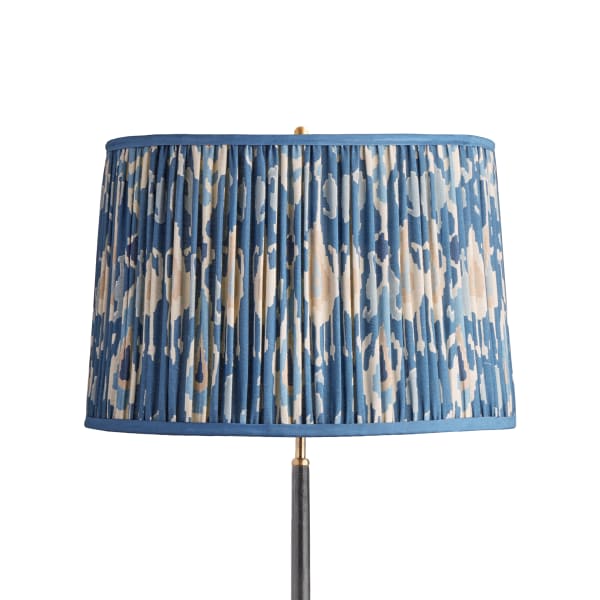 20 inch tapered drum shade in denim Bokhara gathered linen by GP & J Baker