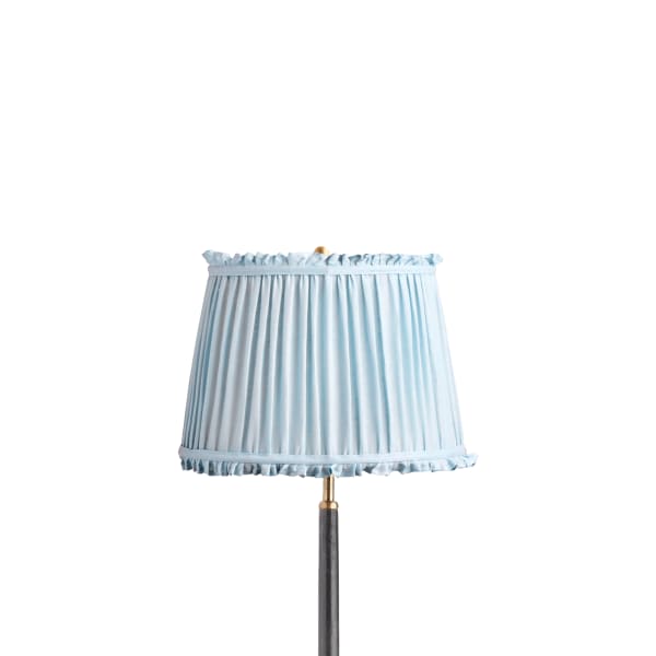 12 inch straight empire bloomer shade in blue sky linen