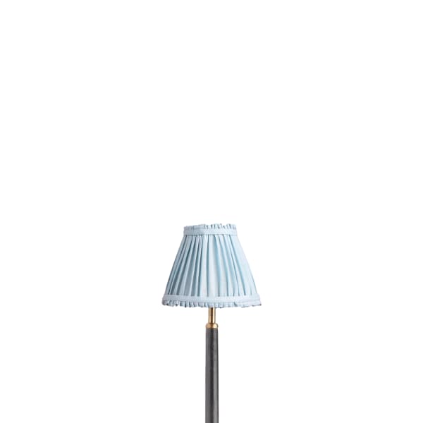 6 inch empire bloomer shade for cordless lamps in blue sky linen