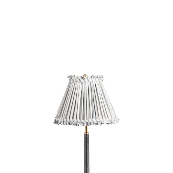 10 inch empire bloomer shade in blue ticking linen