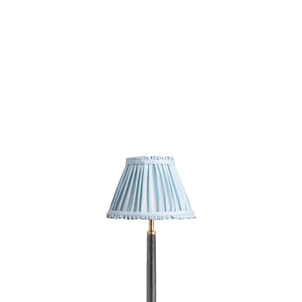 8 inch empire bloomer shade for cordless lamps in blue sky linen