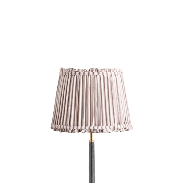 12 inch straight empire reversible gimbal bloomer shade in rust ticking linen