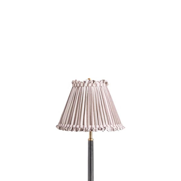 10 inch empire bloomer shade inrust ticking linen