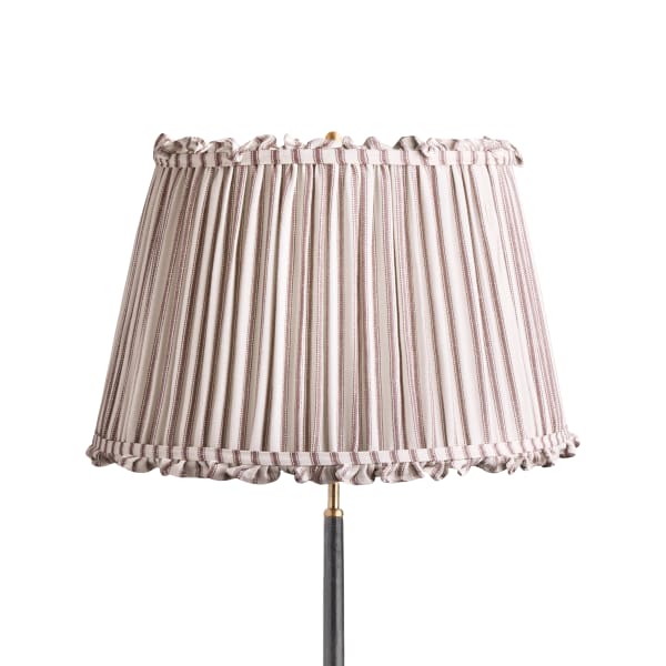 20 inch straight empire bloomer shade in rust ticking linen