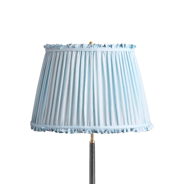 18 inch straight empire bloomer shade in blue sky linen