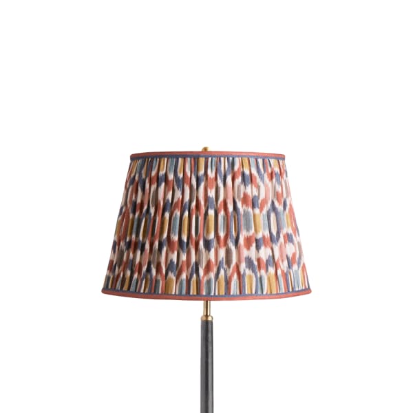 14 inch straight empire shade in blue and red Small Ikat