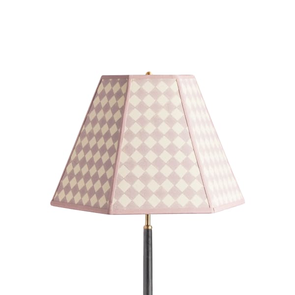 18 inch Milford check hexagon shade in petal