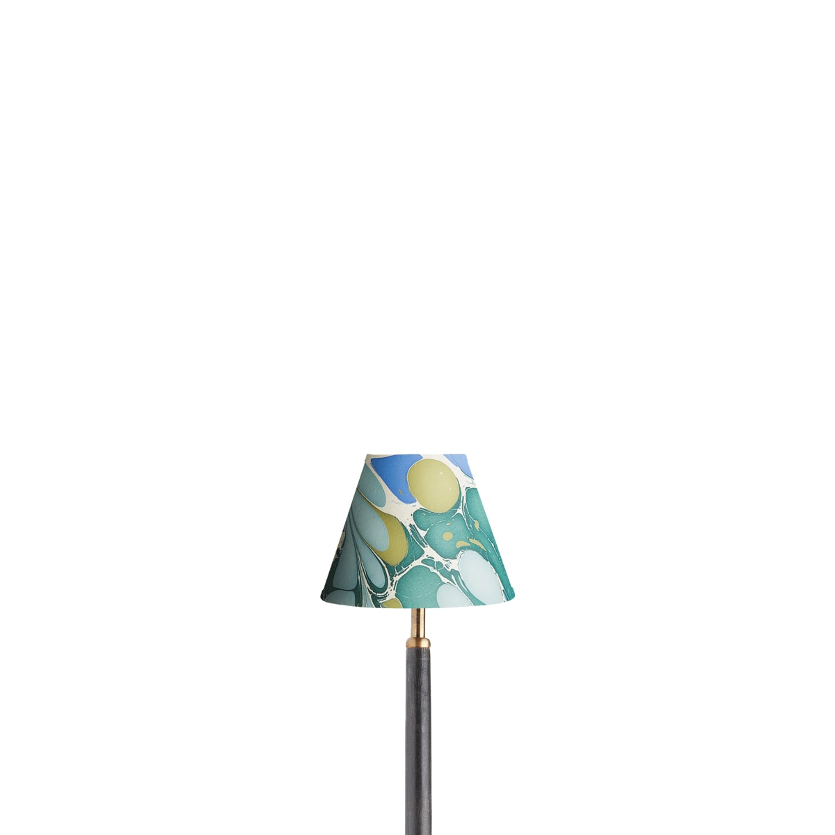 6 inch empire shade for cordless lamps in green and blue