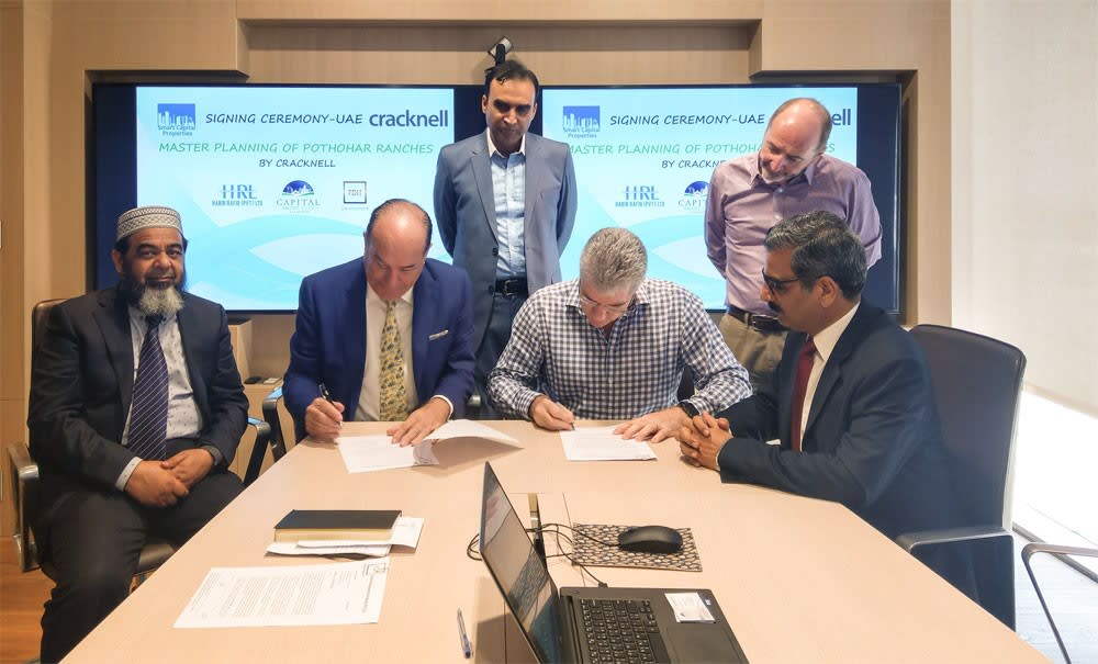 Signing Ceremony at UAE with "Cracknell" for development & master planning of Potohar Ranches