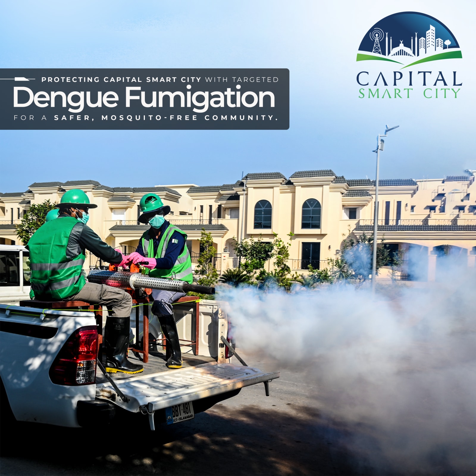 Protecting Our Community: Dengue Spray Drive at Capital Smart City