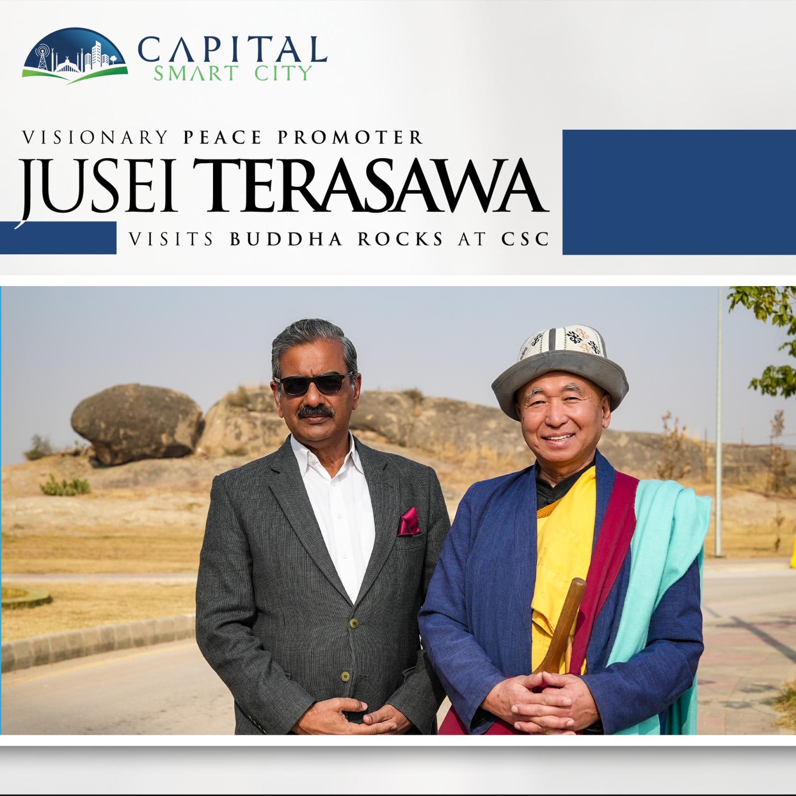 Visionary Peace Promoter Jusei Terasawa at Buddha Rocks at Capital Smart City