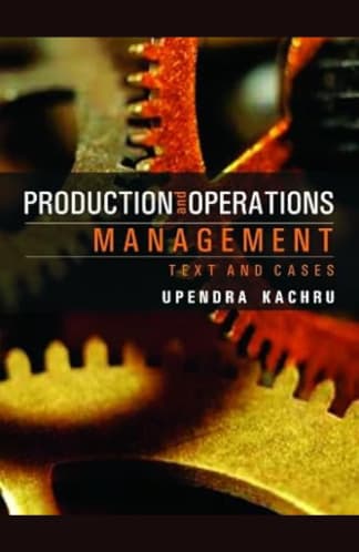 Buy Production And Operations Management Text And Cases Used Book