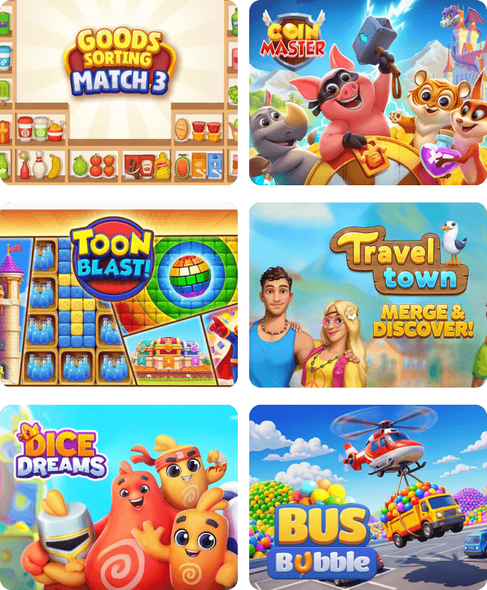 Popular games available in Beem Arcade
