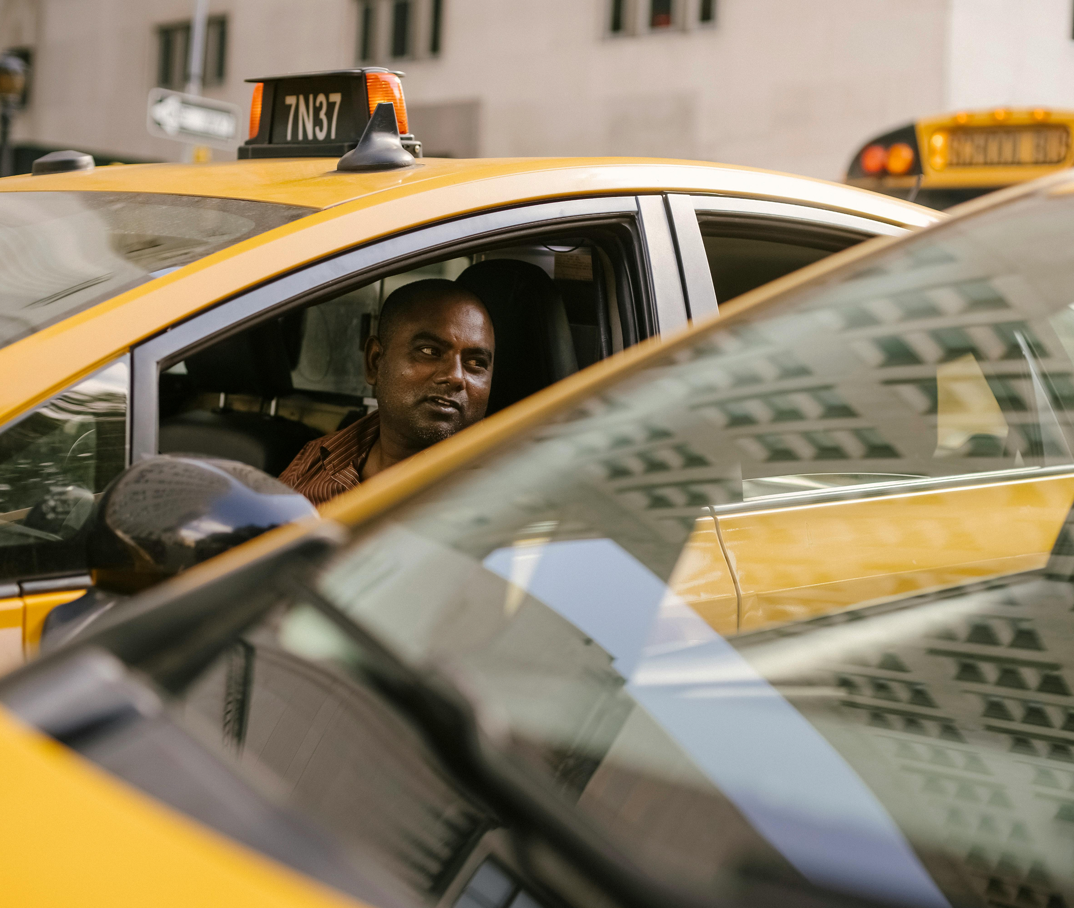 Driver in a car