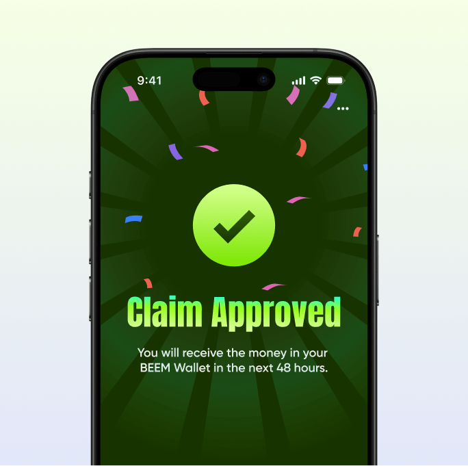 Beem app — claim approved payout