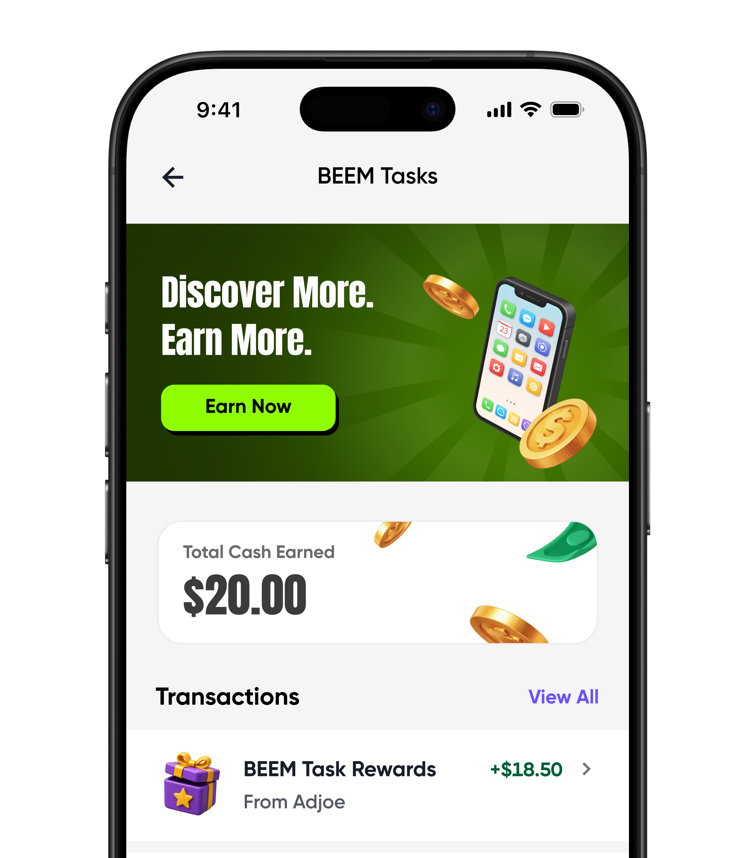 Beem app — Complete Tasks