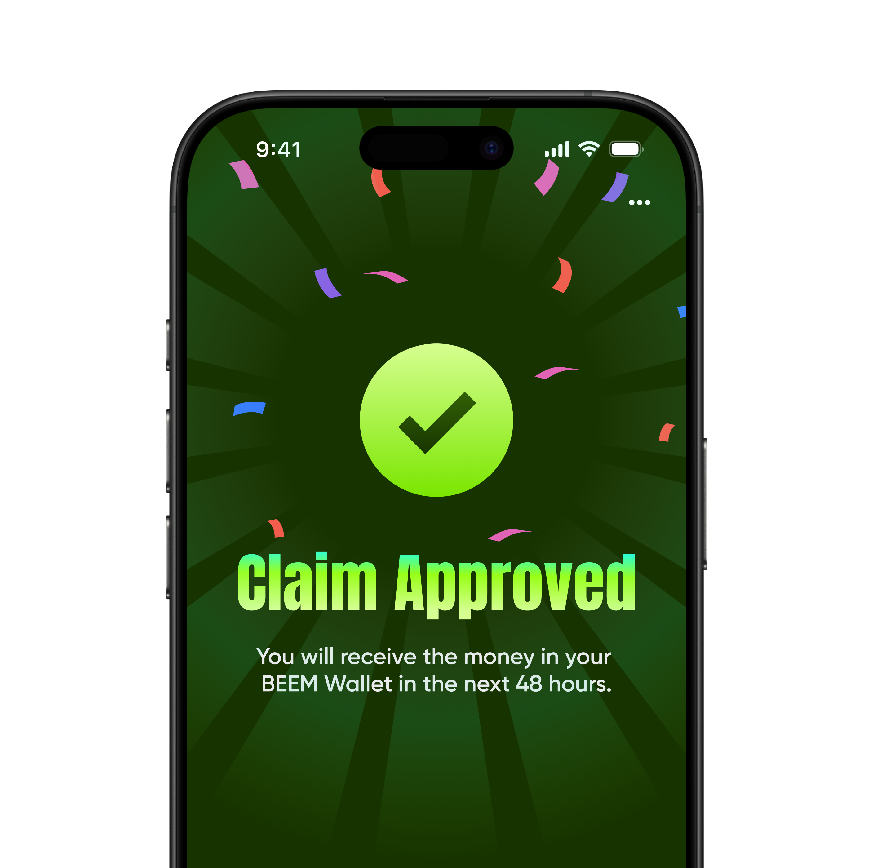 Beem app — claim approved payout