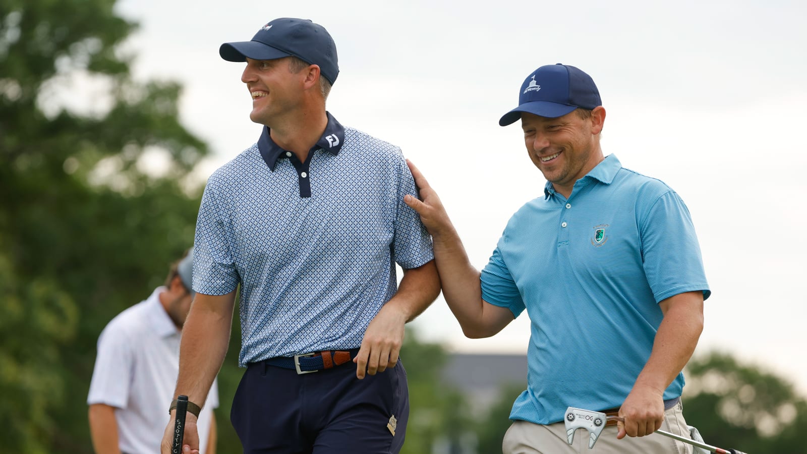 In their first year playing together, Garrett Rank (left) and Joseph Deraney meshed well, shooting 15-under 127 in stroke play. (USGA/Chris Keane) 