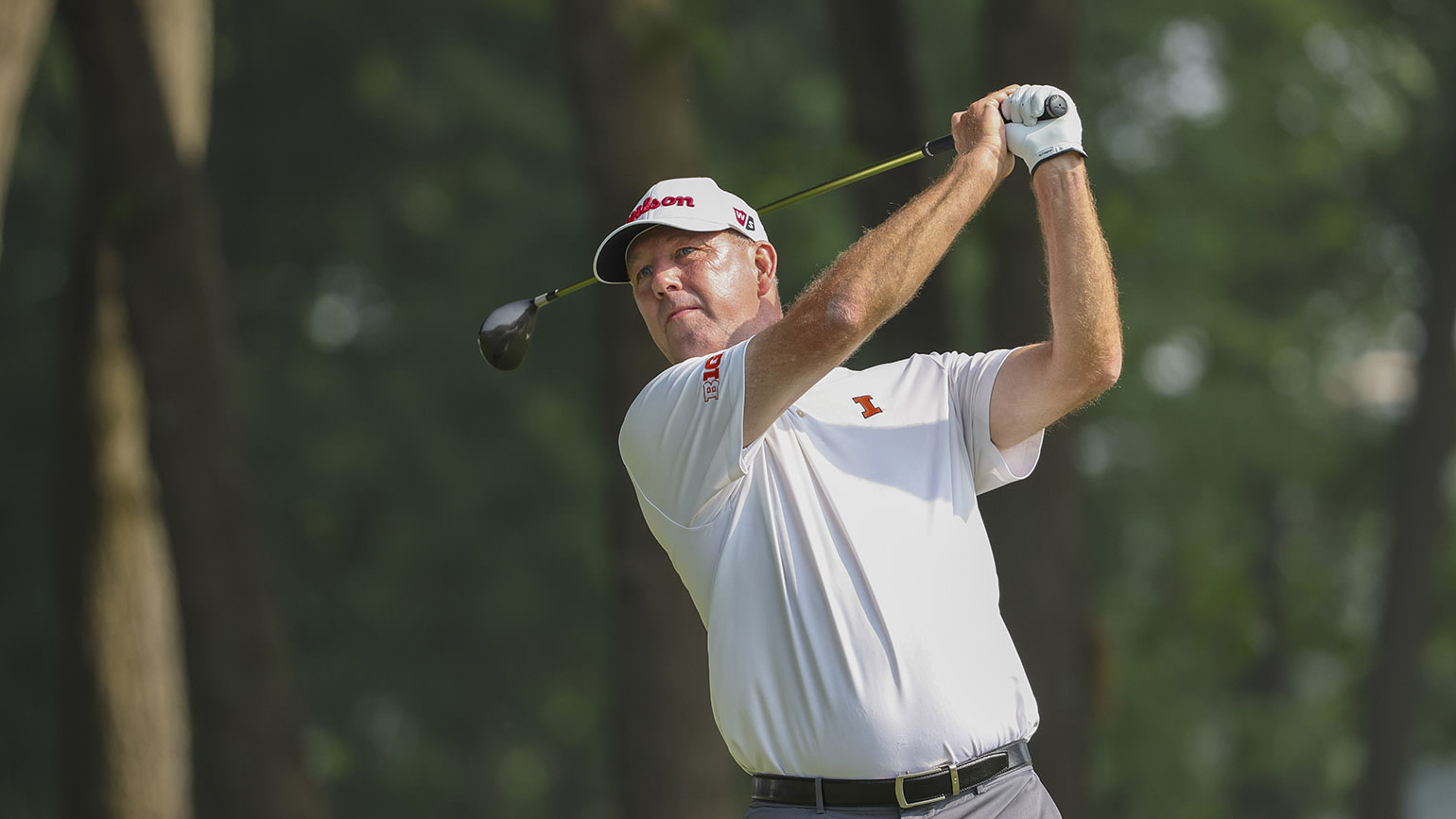 Mike Small's first-round 70 came two days after the University of Illinois men's coach successfully defended his Illinois Senior Open title. (USGA/Jeff Haynes)