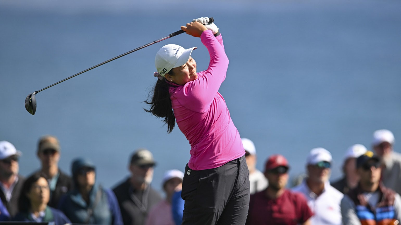 Allisen Corpuz's third-round 71 put the Hawaiian in Sunday's final pairing and just one stroke behind 54-hole leader Nasa Hataoka. (USGA/Kathryn Riley)