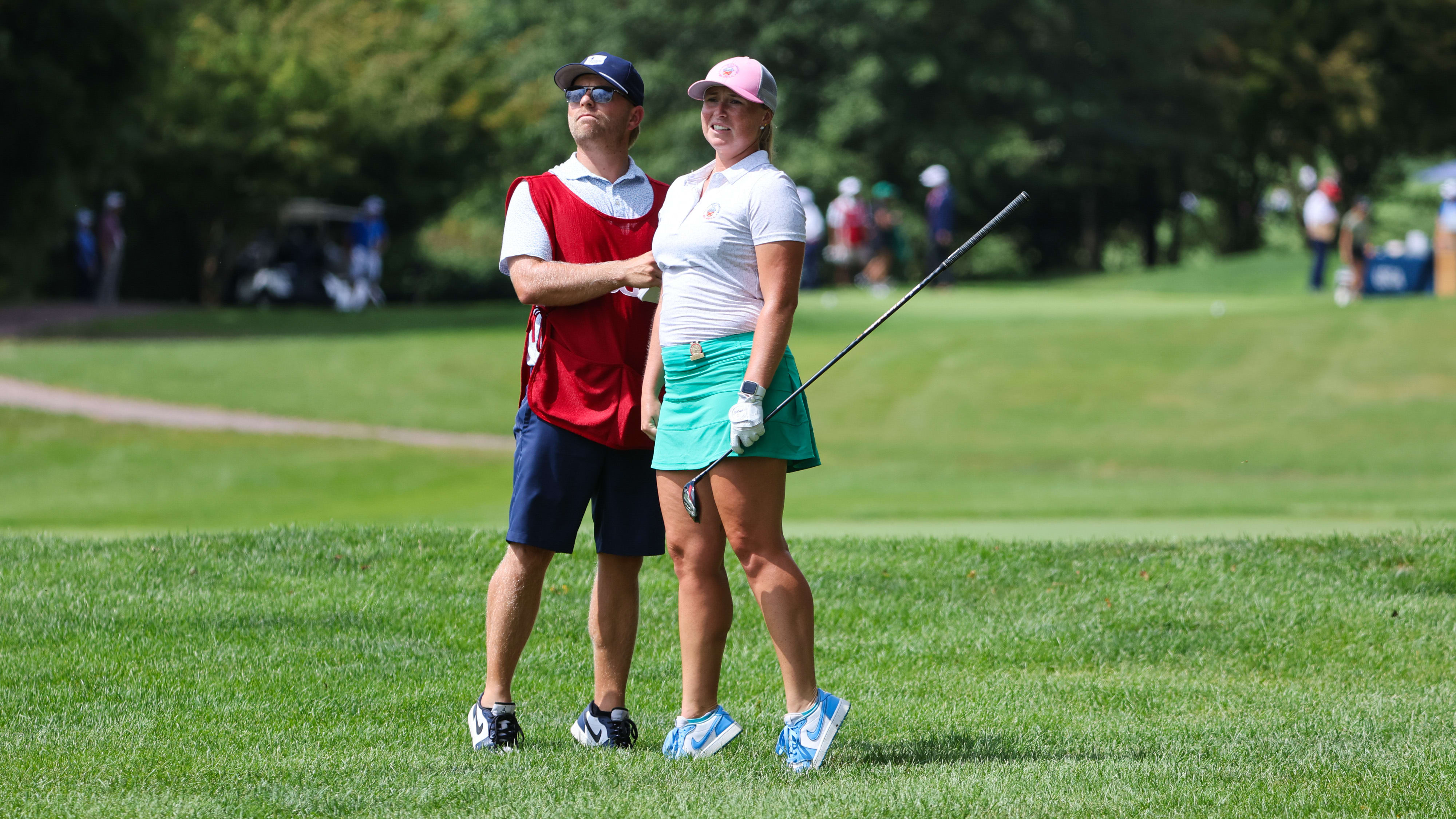 Blakesly Brock, the 2021 champion, collected a 3 and 2 victory in Monday's Round of 32. (Jeff Haynes/USGA)