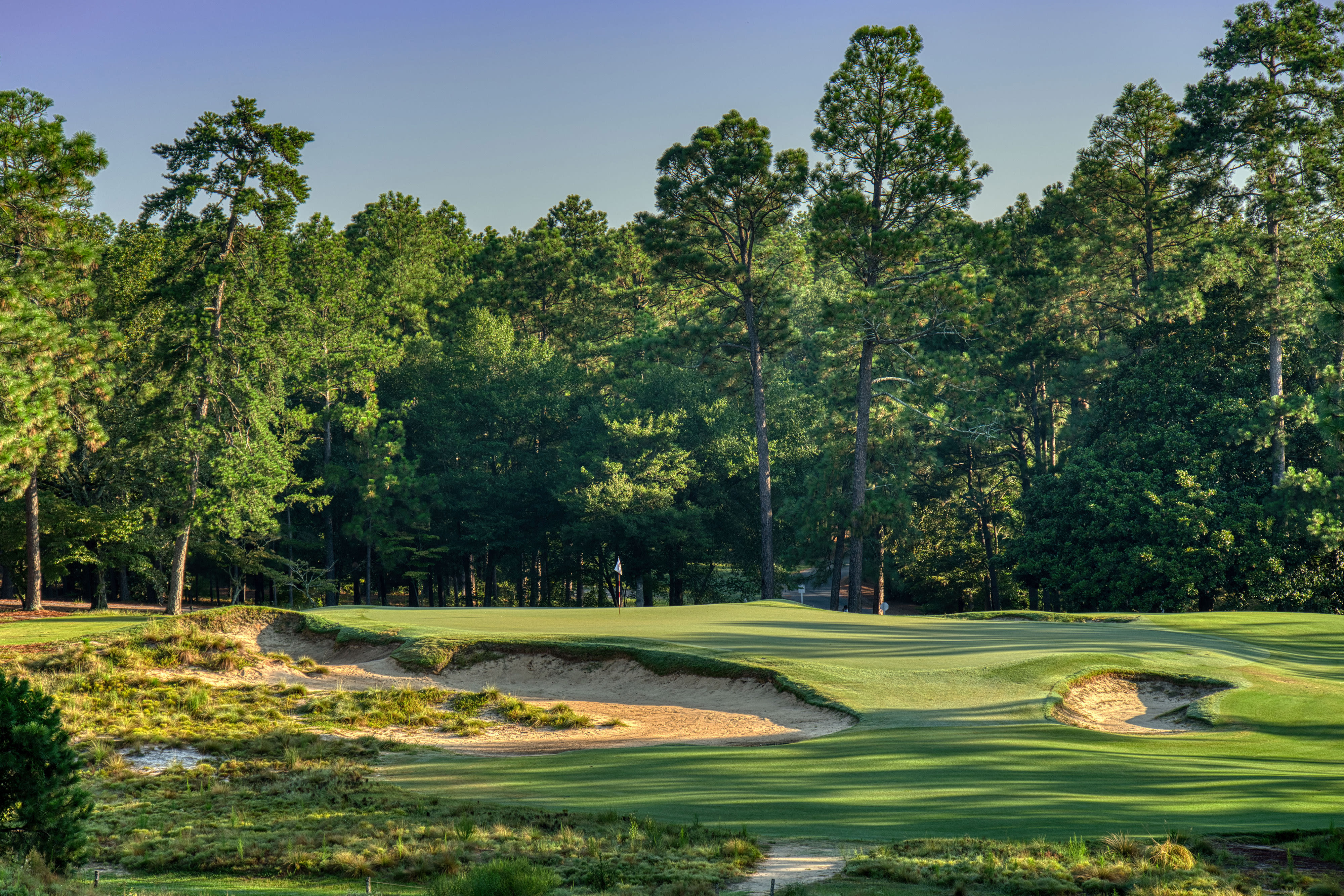 A view of the 184-yard, par-3 ninth hole. (USGA/Fred Vuich)