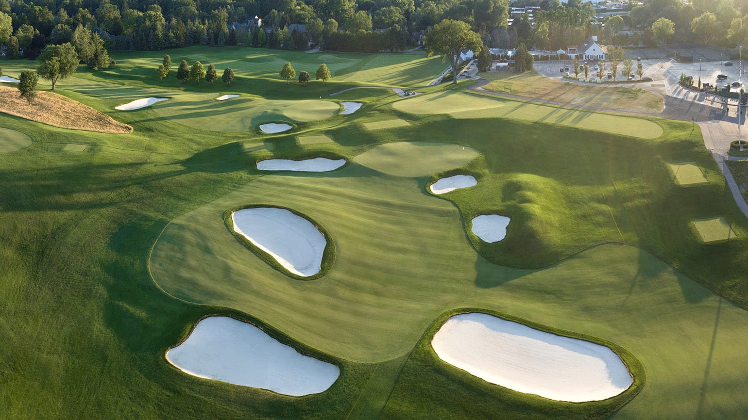 The ninth hole of Oakland Hills Country Club (South Course) in the Bloomfield Hills, Mich. on Sunday, July 9, 2023.  (Copyright USGA/Bill Hornstein)