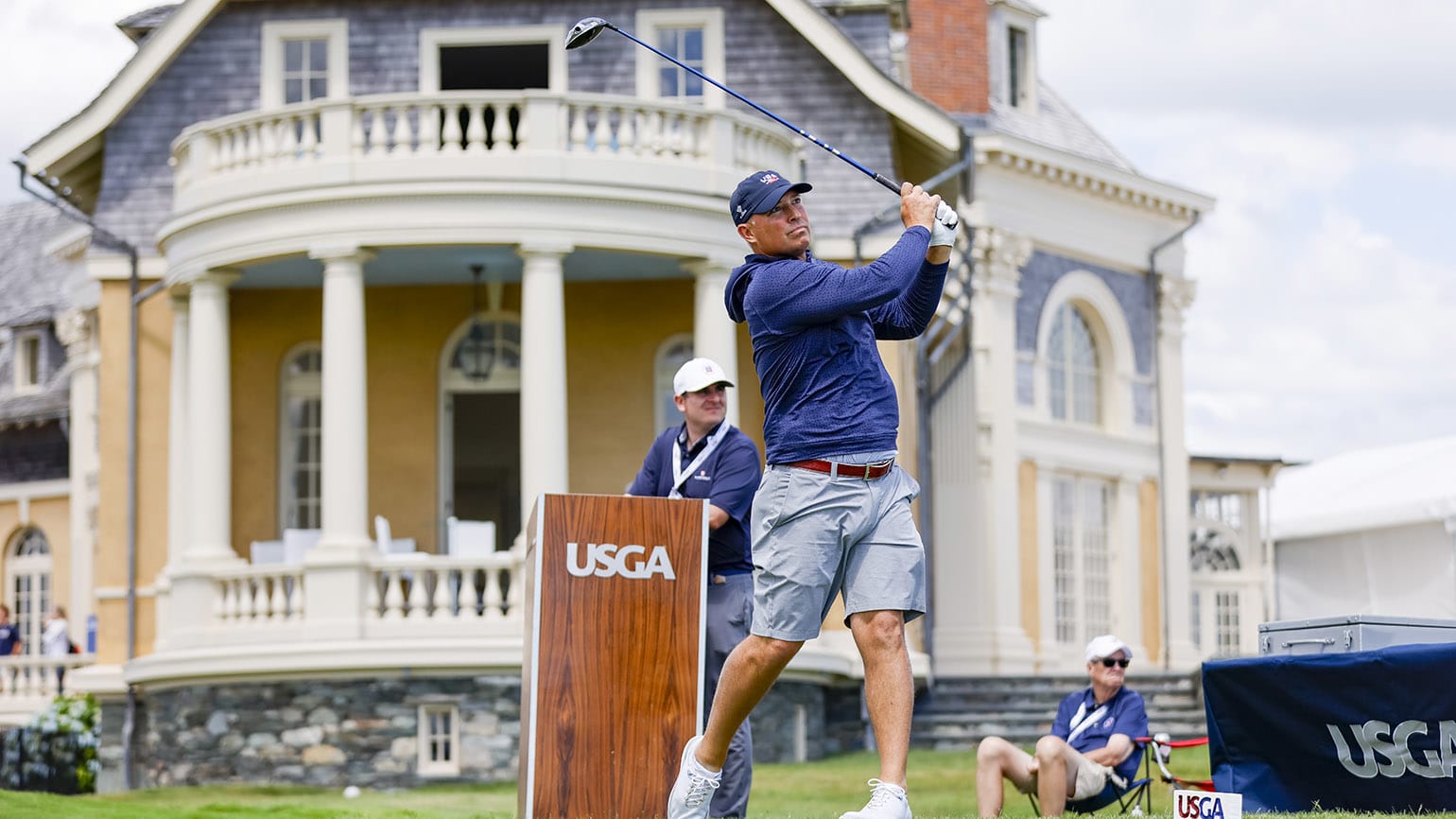 Trip Kuehne and his family of USGA golf champions have a fondness for the rich history at Newport C.C., where he had an earlier-than-expected exit from match play in the 1995 U.S. Amateur. (USGA/Jonathan Ernst)