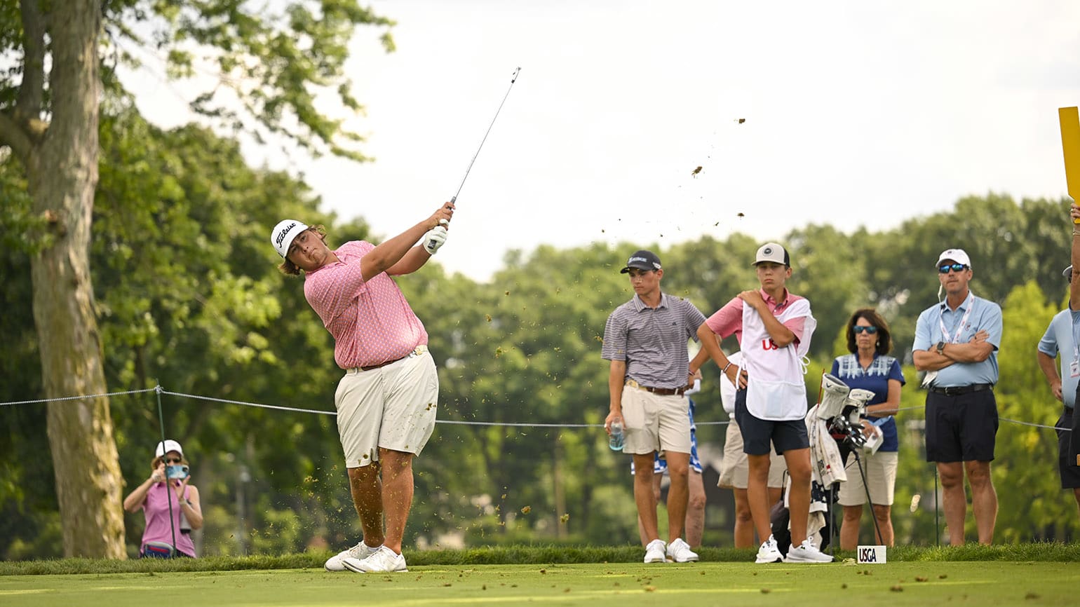 Brooks Simmons has not trailed in any of his three matches and needed just 46 holes to reach the quarterfinals. (USGA/Logan Whitton)