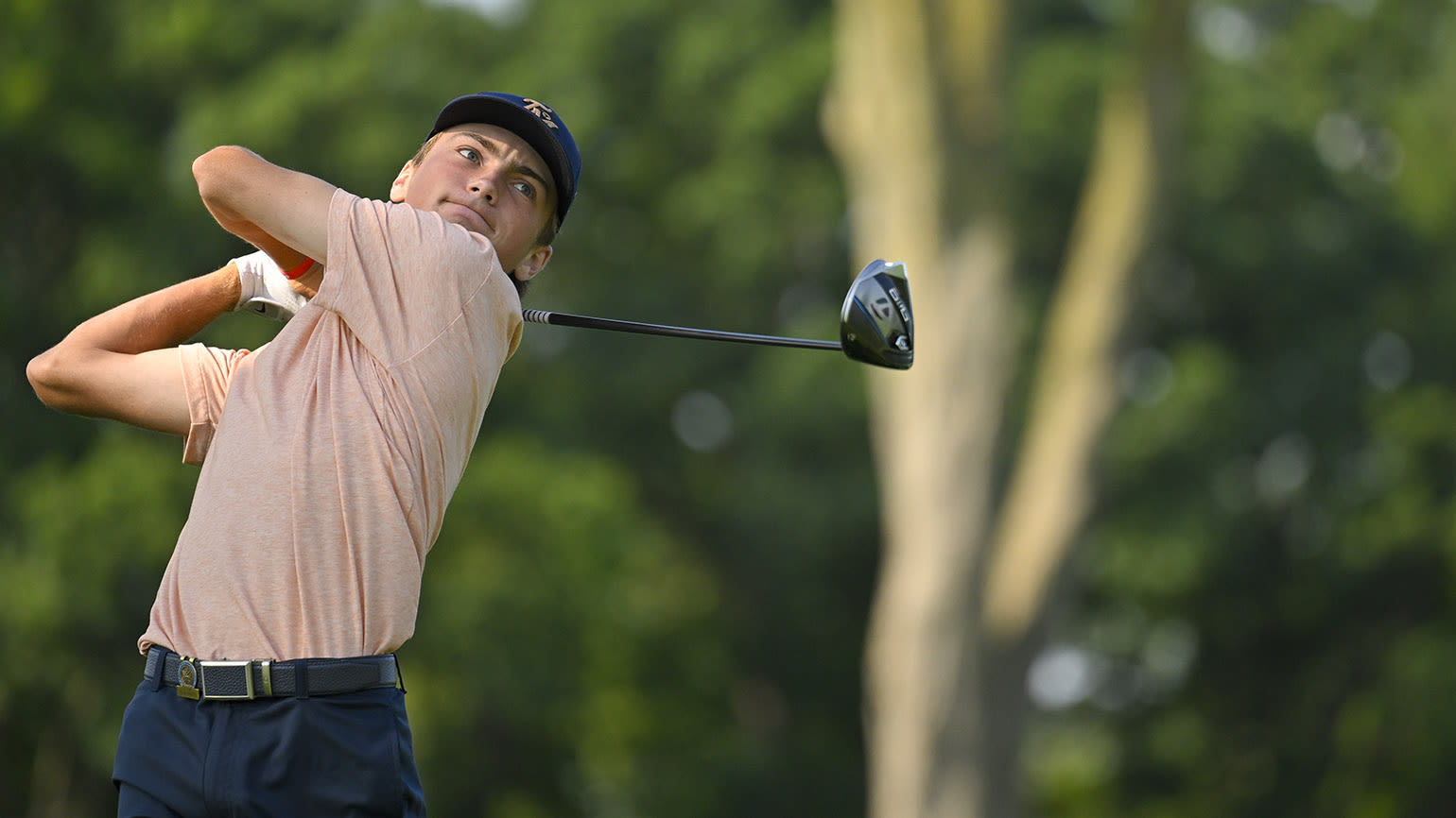 Tyler Watts, of Huntsville, Ala., is one of two left-handers to reach the quarterfinals, along with his good friend Miles Russell. (USGA/Logan Whitton)