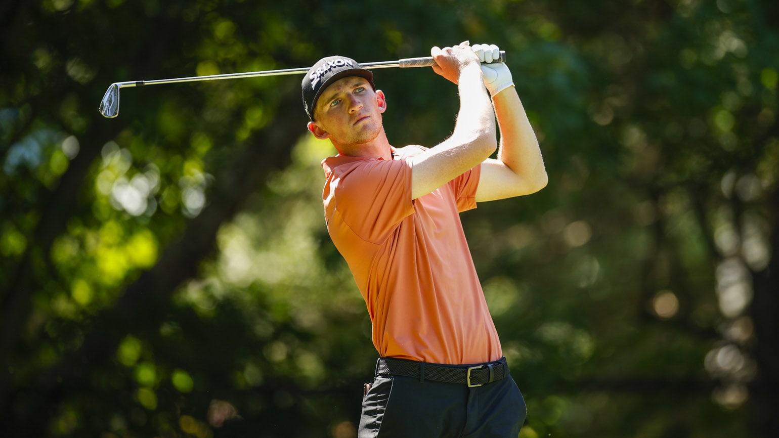 Texas Tech standout Calum Scott, of Scotland, continued his fine form on Monday with a 69 at Hazeltine a month removed from earning low-amateur honors in The Open Championship at Royal Troon. (USGA/Mike Ehrmann) 