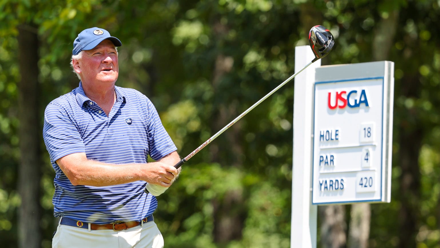 Past champion Gene Elliott's Monday at The Honors Course began with a playoff and ended with a 21-hole victory in the Round of 64. (USGA/Jeff Haynes)