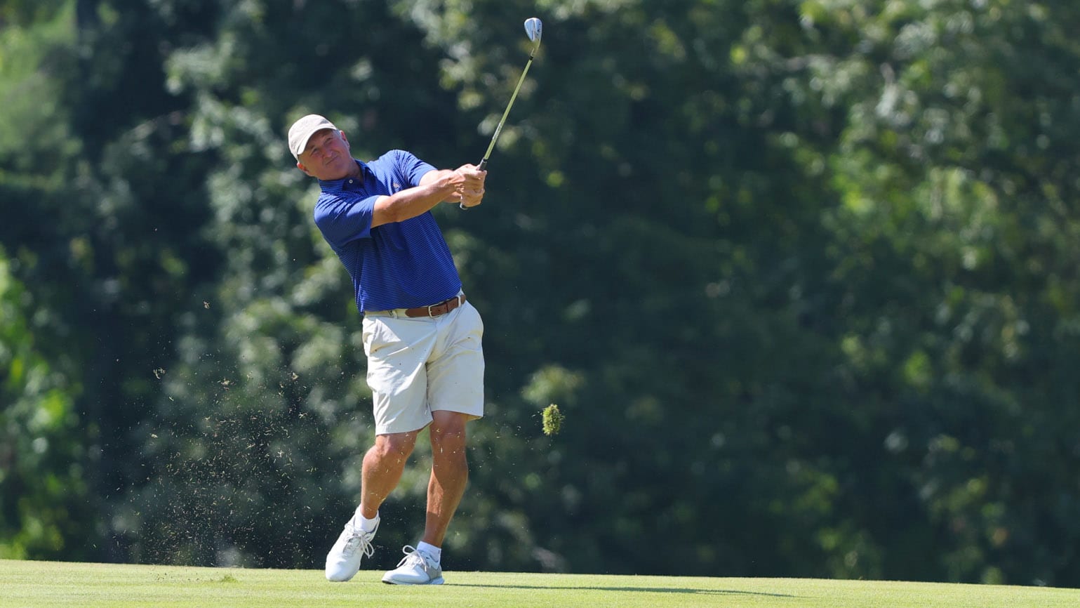Defending champion Todd White jumped on his Round-of-64 opponent Curtis Holck early en route to a 5-and-4 victory on Monday. (USGA/Jeff Haynes)