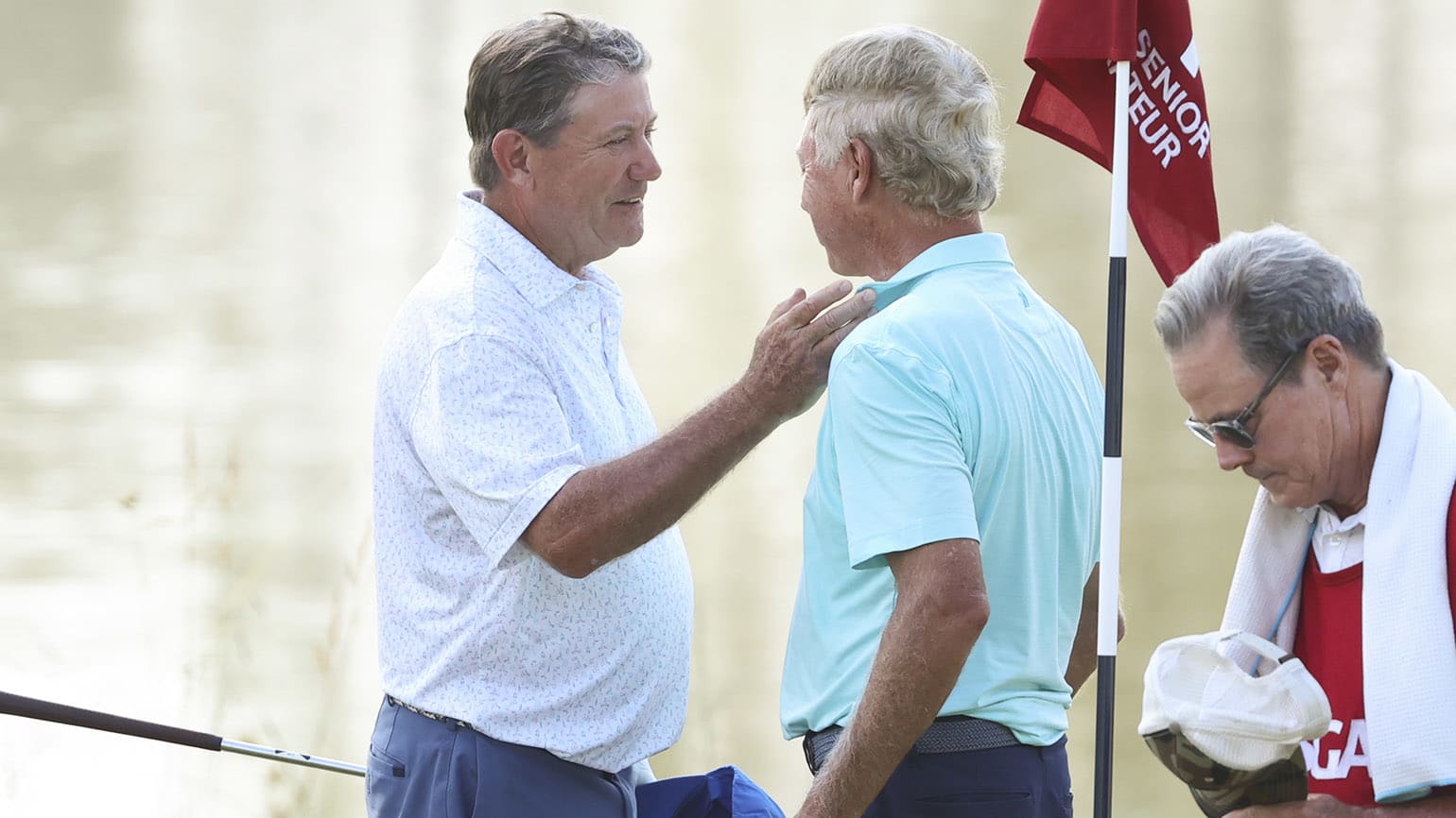 Robert Nelson (left) put up a fight in the semifinals on Wednesday, but came up just short against No. 3 seed and Georgia native Louis Brown. (USGA/Jeff Haynes)