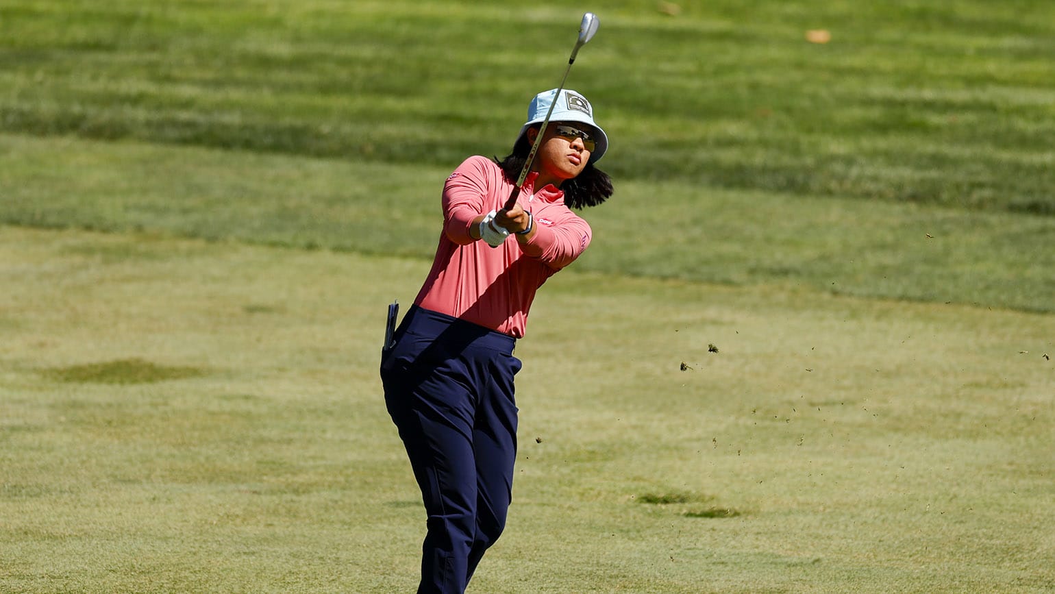 Michigan left-hander Kimberly Dinh hopes to become the fourth player to successfully defend her U.S. Women's Mid-Amateur title. (USGA/Chris Keane)