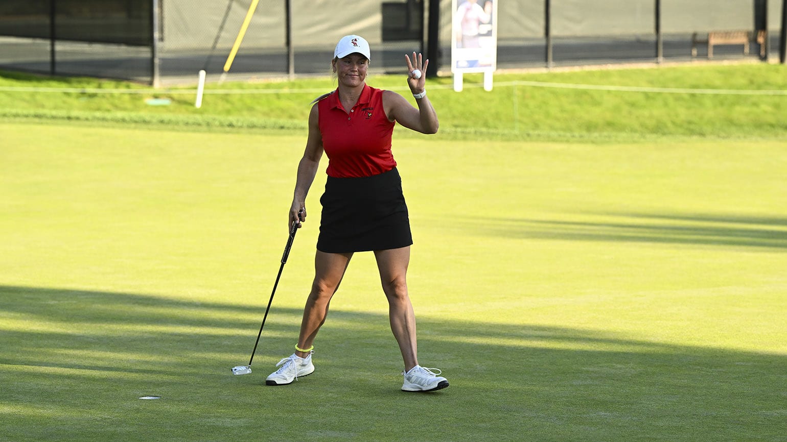 Hana Ryskova, 25, of Czechia, forced extra holes with a clutch 2-putt par on 18, then won the semifinal match on the 22nd hole. (USGA/Kathryn Riley)