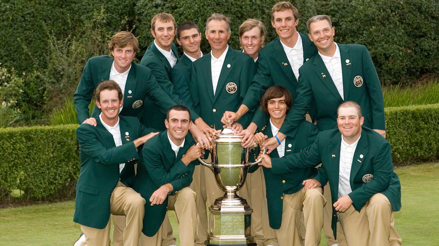 The victorious 2007 USA Walker Cup Team at Royal County Down has thus far produced 56 PGA Tour wins, 5 DP World Tour titles and majors claimed by Dustin Johnson and Webb Simpson. (USGA/John Mummert)