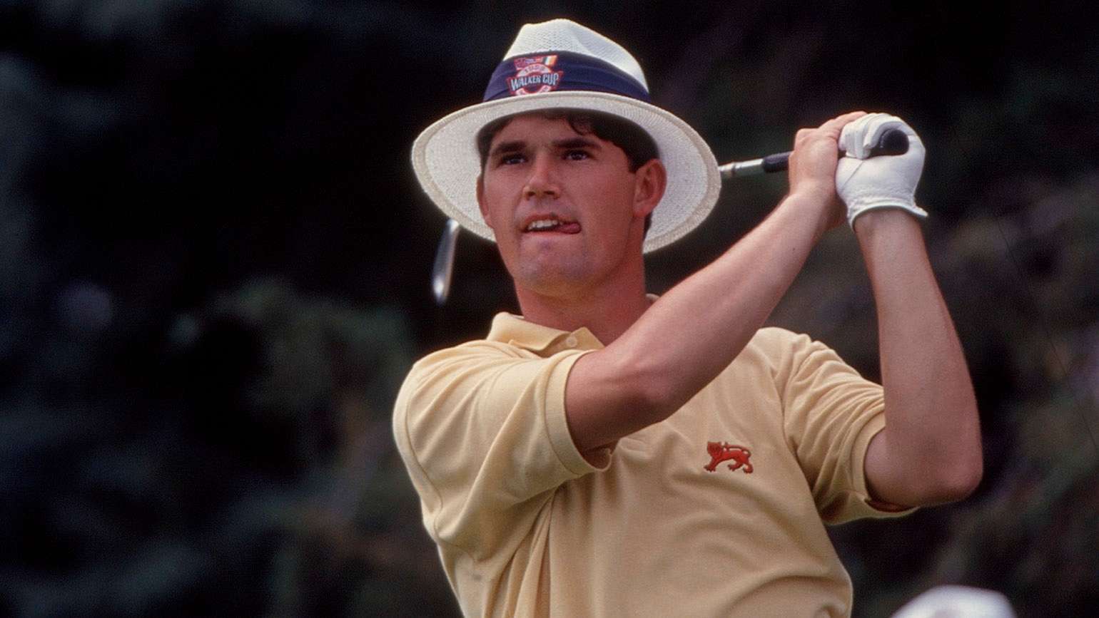 In his third and final Walker Cup appearance, future three-time major champion and Irishman Padraig Harrington led GB&I to victory at Royal Porthcawl, in Wales, over a Tiger Woods-led USA side. (USGA/Robert Wallker) 