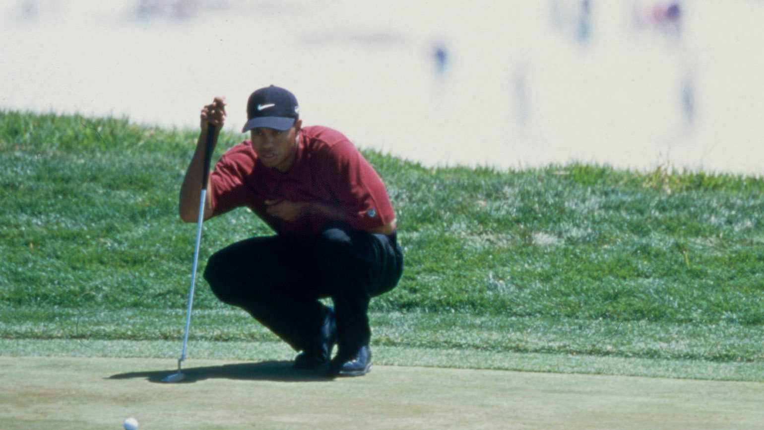 From the start of the championship, Tiger Woods was laser-focused on winning his first U.S. Open, especially on Pebble Beach's greens. (USGA Archives)