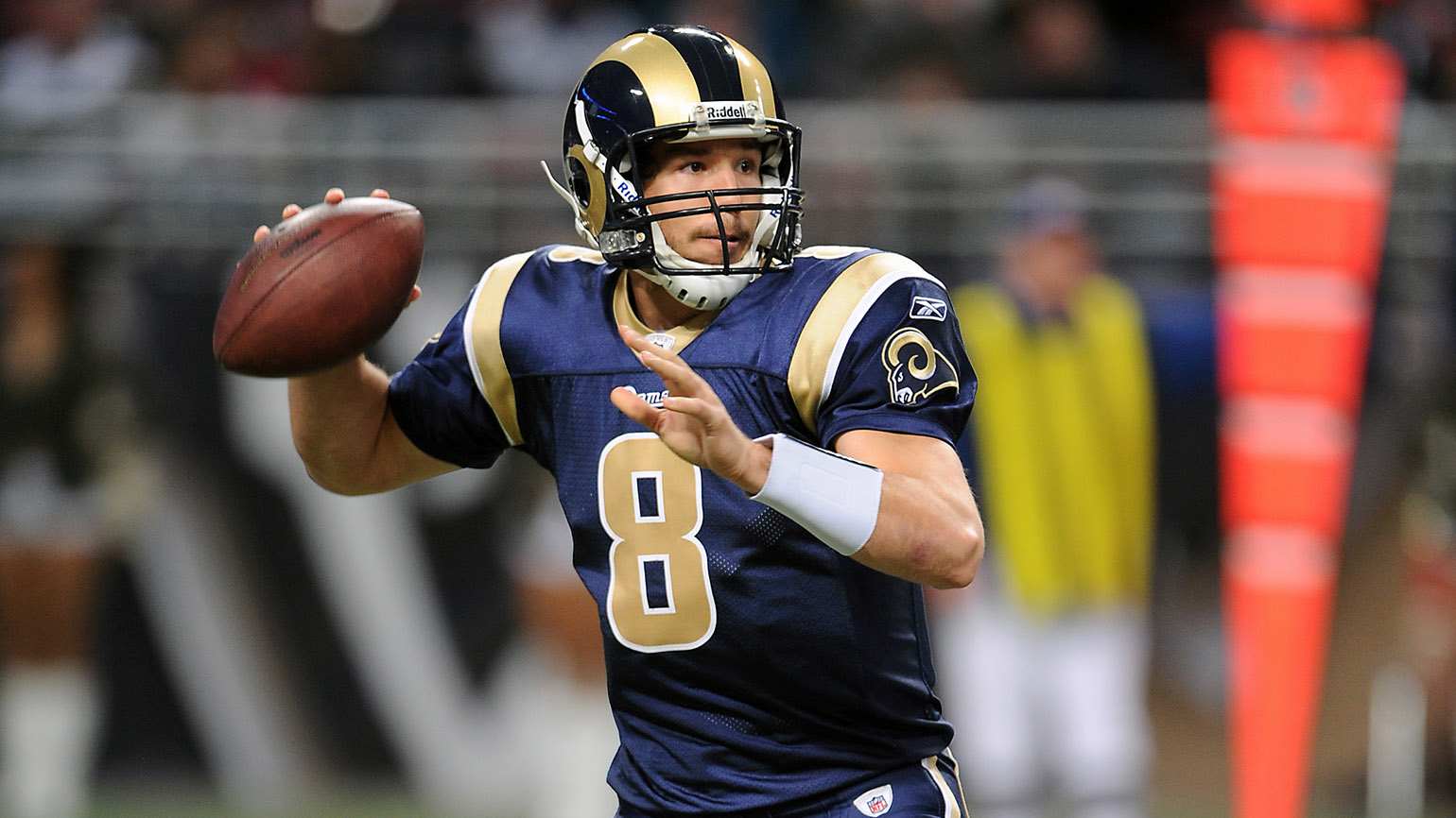 Top pick Sam Bradford got off to a solid start to his NFL career with the St. Louis Rams before injuries curtailed his career. (St. Louis Rams/G. Newman Lowrance)