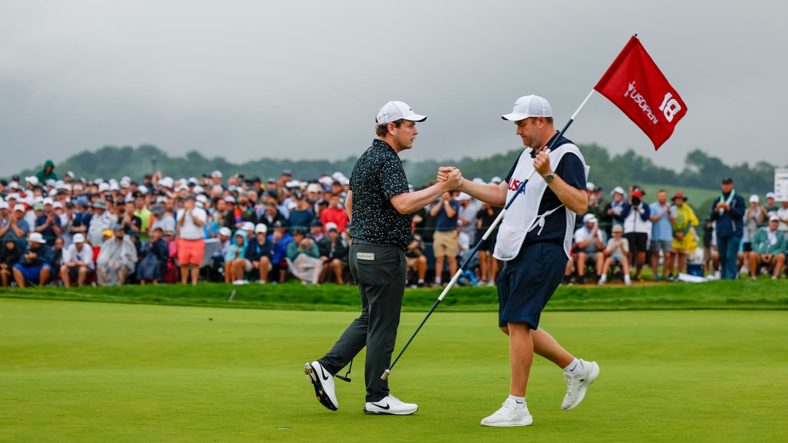 Robert MacIntyre's 68 was the only sub-par score among the last 17 groups on Sunday, but the Scotsman came up two strokes shy of becoming the first left-handed champion in U.S. Open history. (USGA/John Mummert)