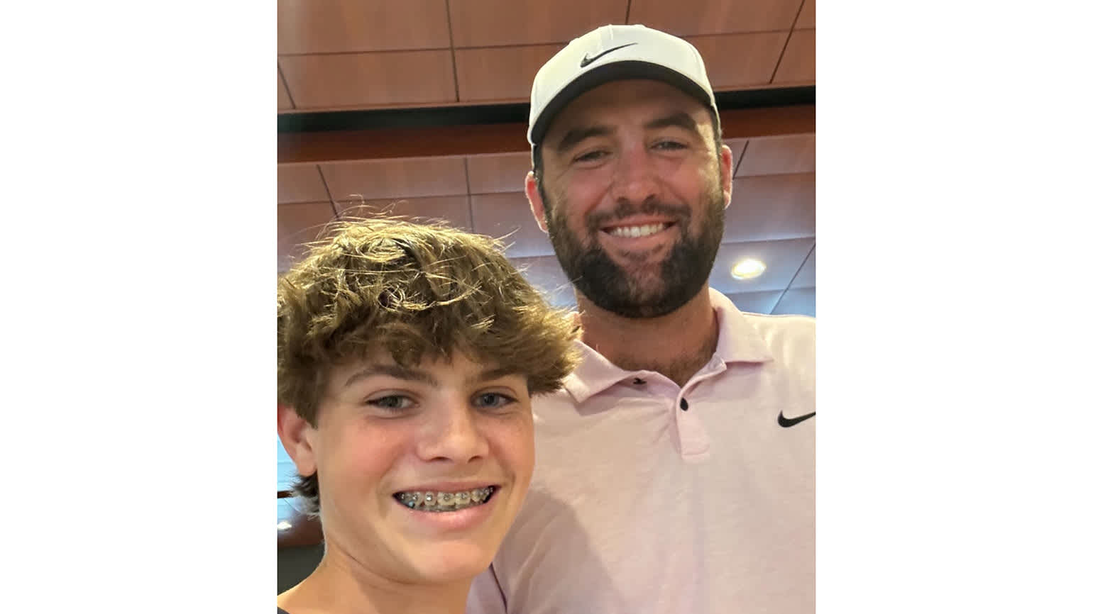 Tyler Creavy met four-time major champion Scottie Scheffler shortly before both won big events at Bay Hill in 2024. (Creavy Family)