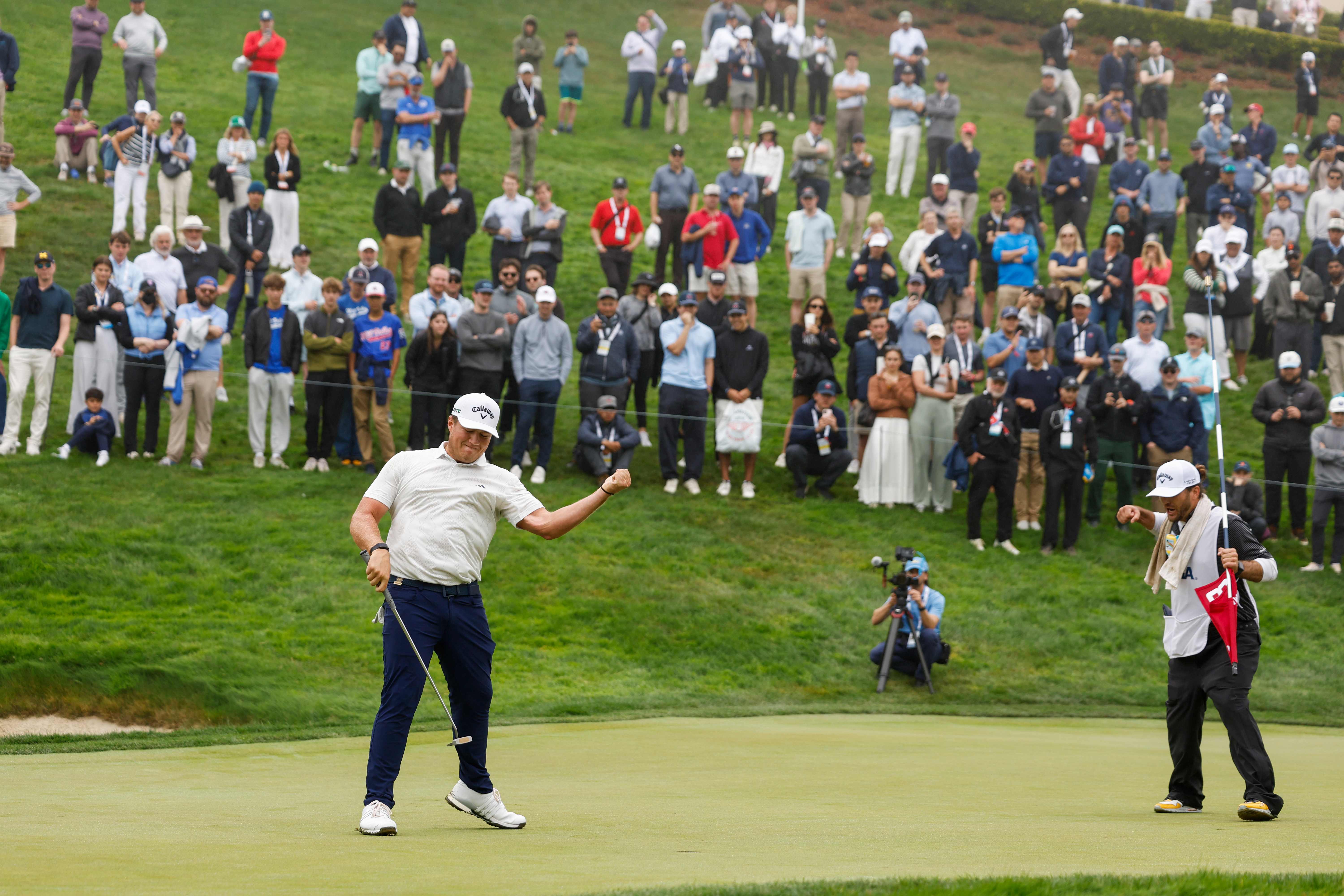Jackson Herrington shut the door on Bay Area native Niall Shiels Donegan with his birdie on the final hole of the semifinal round. (Chris Keane/USGA)