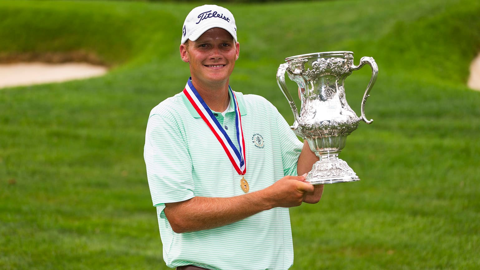 Scott Harvey enjoyed one of his finest moments as an amateur in 2014 at Saucon Valley Country Club when he defeated Brad Nurski to claim the U.S. Mid-Amateur title. (USGA/Chris Keane)