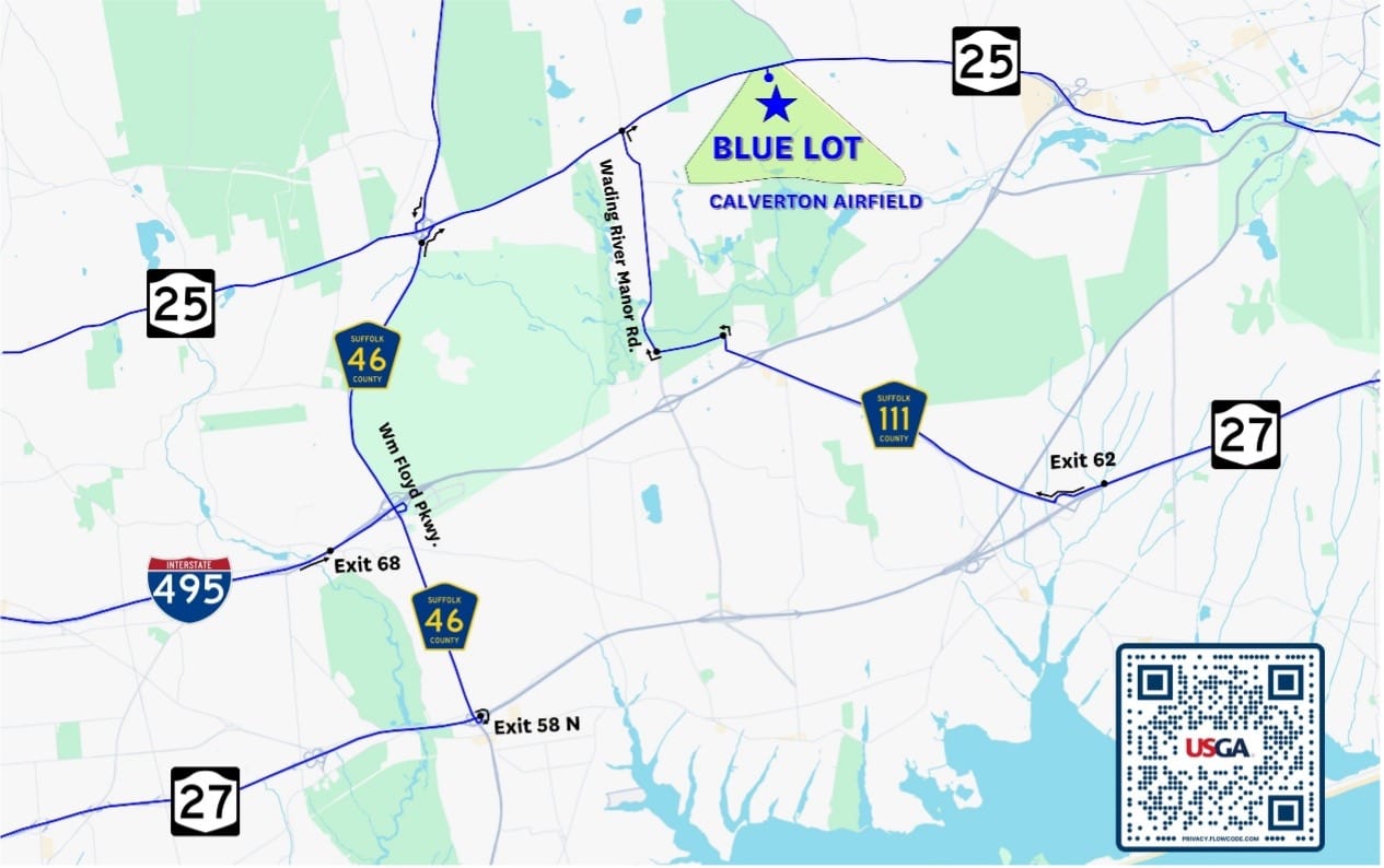 Blue Lot Fan Parking Map