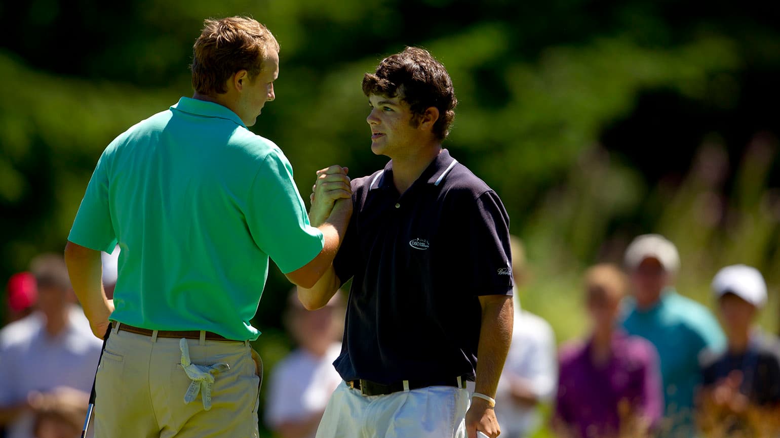 Chelso Barrett (right) saw his magical run in the 2011 U.S. Junior Amateur at Gold Mountain G.C. end in the 36-hole championship match to future major champion Jordan Spieth. (USGA/Steven Gibbons)