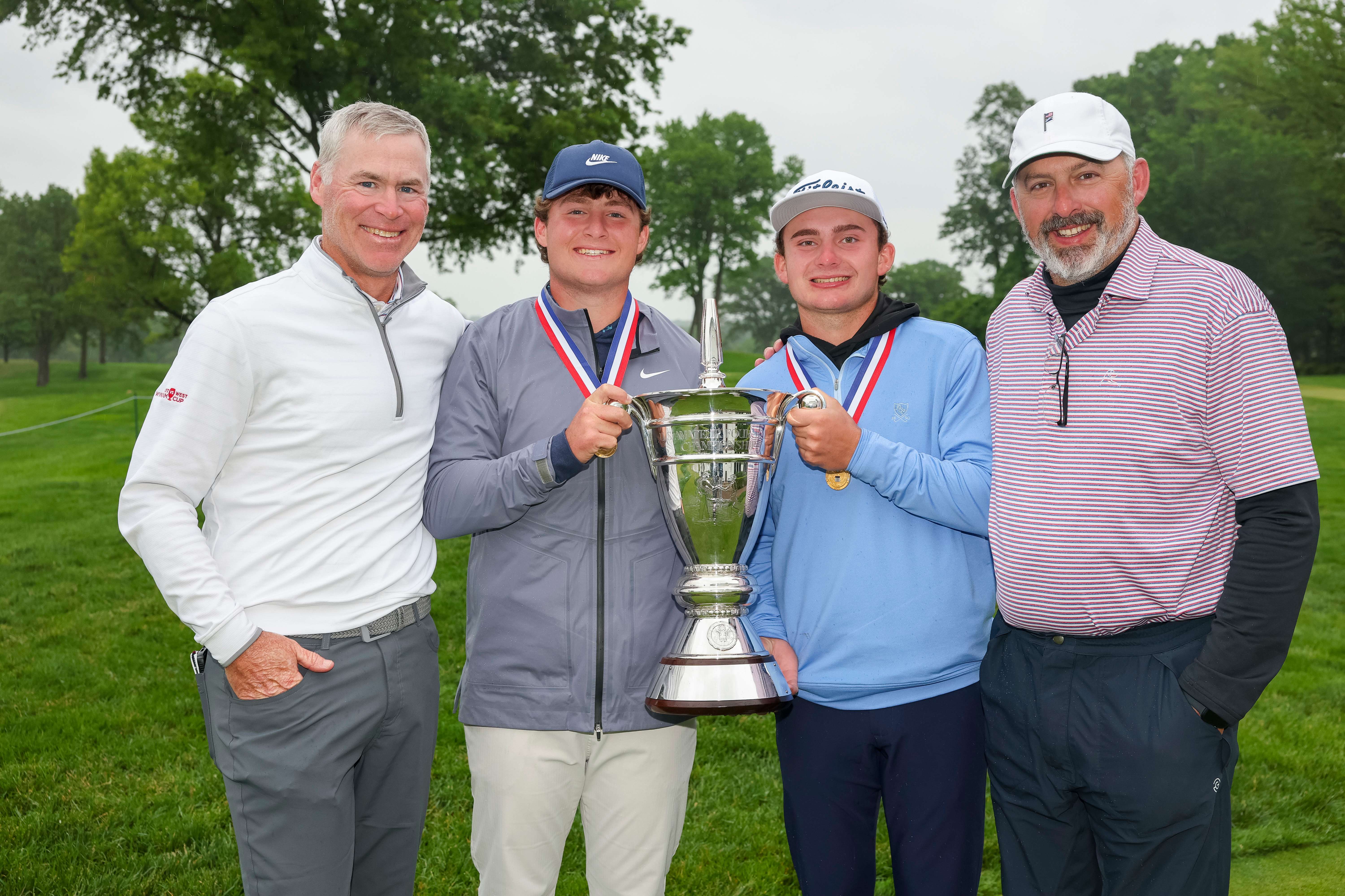 Will Hartman (left) and Tyler Mawhinney at 2025 U.S. Amateur Four-Ball (USGA/Simon Bruty)